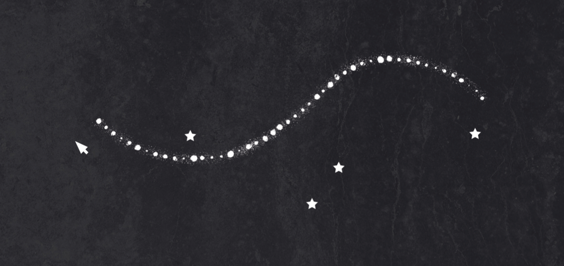 Curving point-cloud path under stars