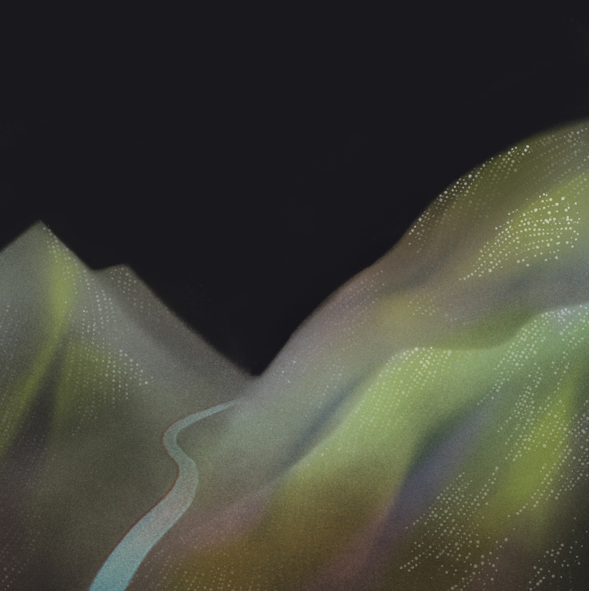 DTM rendering: bare terrain of the same ridge with vegetation stripped away
